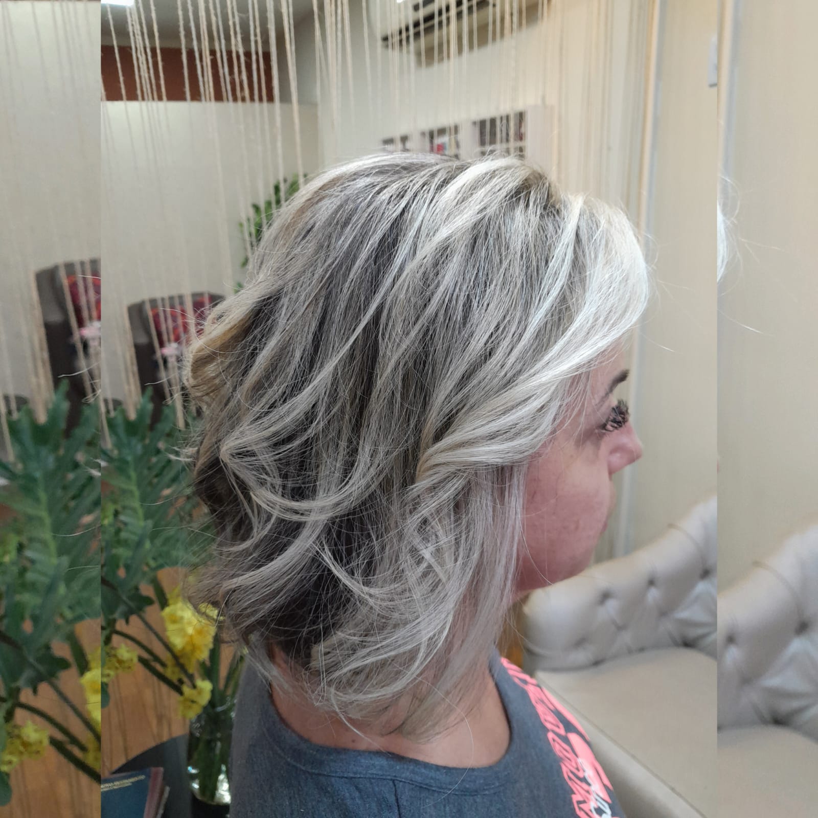 Mechas com Hair Contour em Tons Frios
