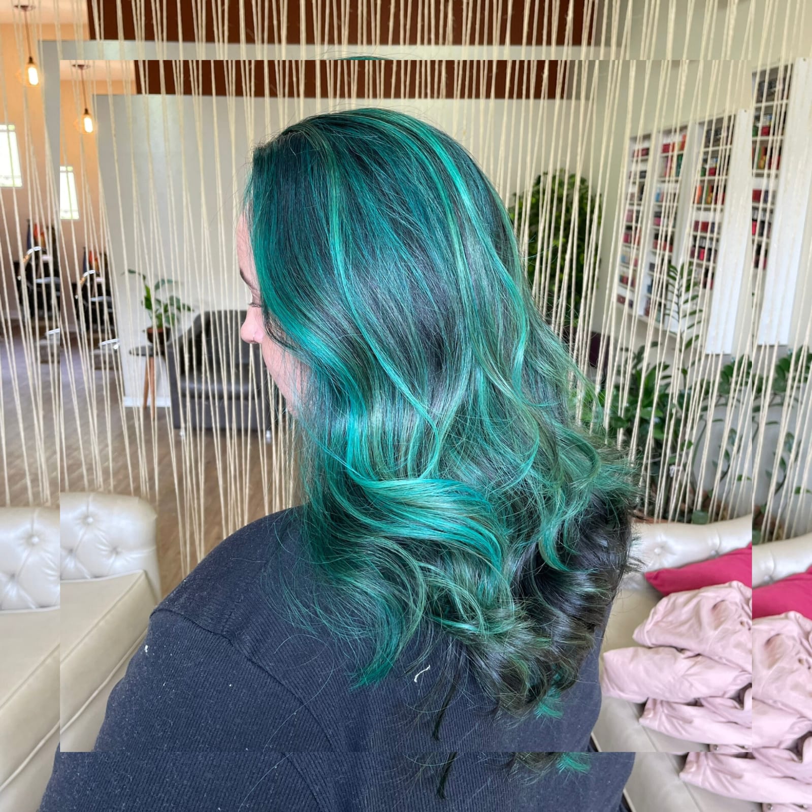 Mechas Coloridas e um Corte com Leveza